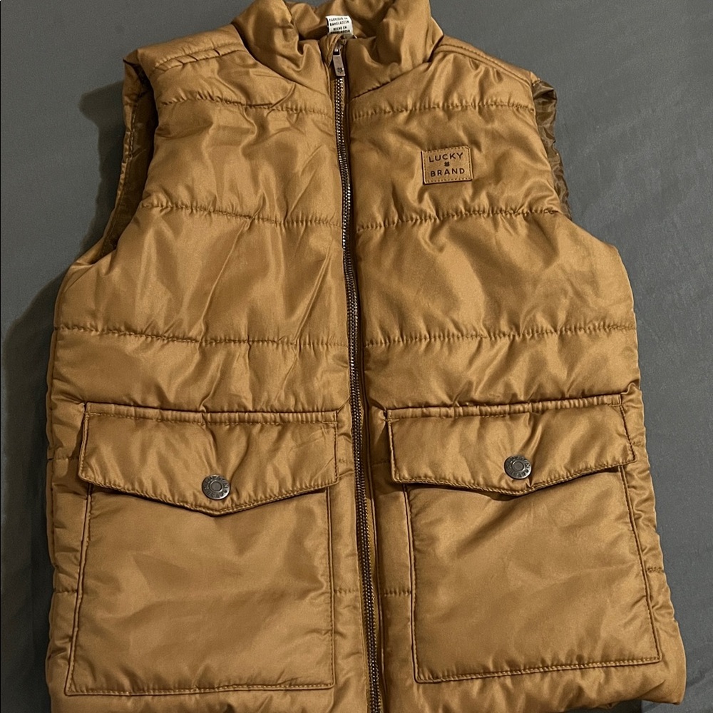 Lucky Brand Tan Puffer Vest for Kids